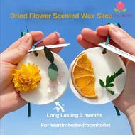 Door gift Dried Flower Scented Wax Slice Aromatherapy  Natural Smell Aroma Candle Wardrobe Perfume F