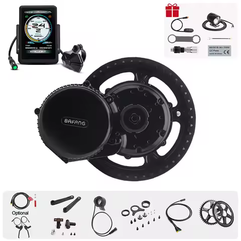 Bafang-Mid Drive UART Motor with Gear Sensor, Electric Bicycle Conversion Kits, Powerful Engine, BBS