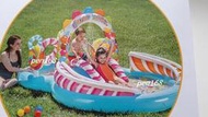 玩樂生活 美國 INTEX57149彩色糖果樂園溜滑梯戲水池 遊戲池 玩水池 幼兒遊戲球池 兒童遊樂園