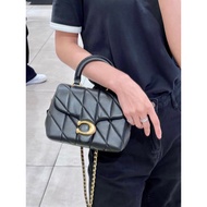 Small Square Bag Top Handle Ladies One-Shoulder Messenger Handbag Sheepskin Quilted Chain Bag Design