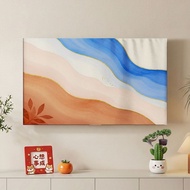 WZLDN82 Anti-dust TV Cover Desktop Computer Monitor Cover Towel Inch Wall-Mounted New Chinese Style