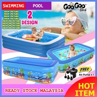 [NEW] GGB Inflatable Swimming pool Extra Large Rectangular Family Pool Indoor Outdoor Kolam Air Mand