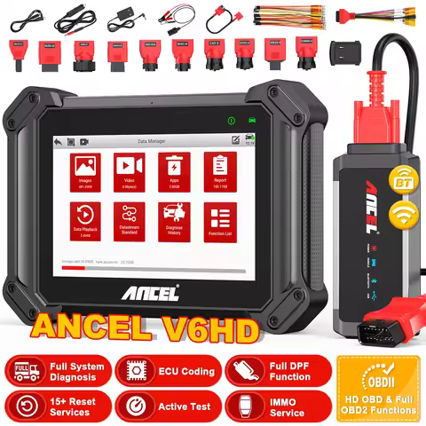 Heavy Duty Truck Diagnostic Scan Tool ANCEL V6 HD Truck Scanner D-P-F Regen Speed Control Full Syste