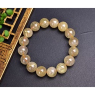 Pure Natural Brazil Imported Blonde Crystal Single Circle Bracelet 7-8-10-12mm About Bracelet, Multi