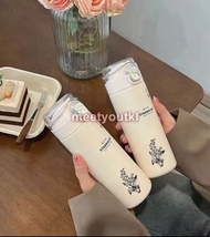 星巴克字母永生花500ml保溫杯