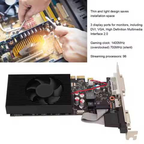 PC Graphics Card GT730 Graphics Card 128 Bit 4GB DRR3 PCI Express 2.0 X8 HD Multimedia Interface DVI