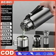 TERMOS 800ml/1500ml Stainless Steel 316 Thermos Cup Full Steel Insulated Large Capacity Cup Handle G