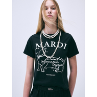 เสื้อยืด MARDI MERCREDI SLIM SWING THE TAIL Danji เสื้อยืดดอกไม้โชคเกอร์