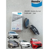 Original Bendix DB2289 Honda City Jazz Rear disc pad brake pad Metal King (belakang)