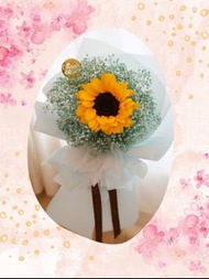畢業花束  向日葵畢業花束 滿天星 小朋友花束 幼稚園畢業