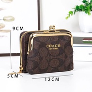 cocosale coach coin purse &amp; mini wallet 2in1 card holder fashion leather zipper for women