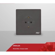 Himel Altivo Schuko Socket - Grey (HWDALESG)