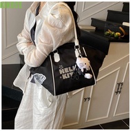 KIKO2E Bowling Bag - Embroidered Kitty Design, Casual Crossbody Travel Bag