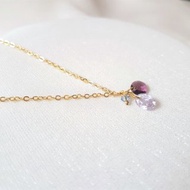 繡球花 ‧ 皓石 水晶 中長項鍊