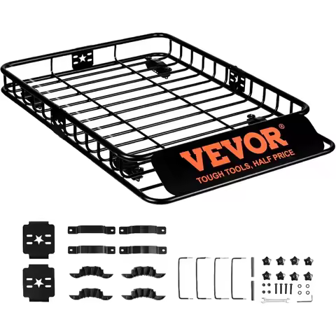 46 x 36 x 4.5 HeavyDuty Roof Rack Cargo Basket with 200 LBS Capacity for SUV Truck and Other Vehicle