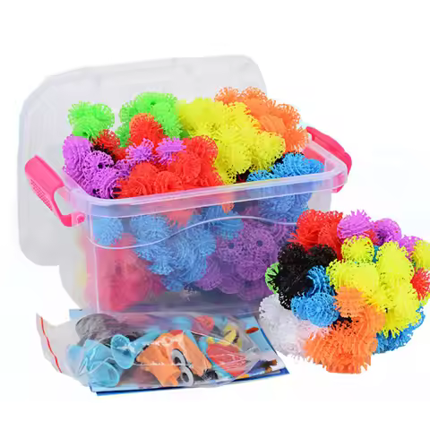 400pcs Thorn Ball 3D Model Construction Building Blocks Magic Puffer Ball DIY Assembling Toys for Ch