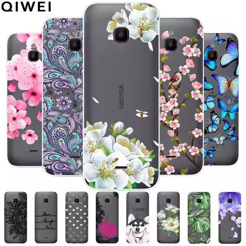 For Nokia 6300 4G Case Flowres Clear TPU Soft Silicon Phone Cases for Nokia 6300 4G Transparent Cove