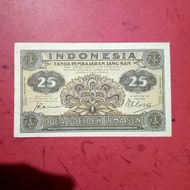 Uang lama Indonesia 25 Sen ORI 1947 uang kertas kuno TP25jk