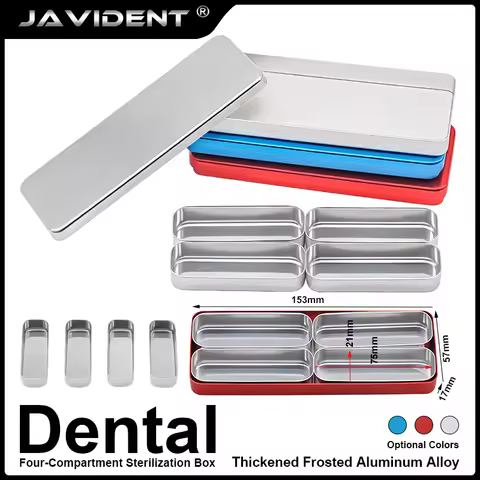 Dental Instrument Disinfection Box for Burs H /K Files Holder Block 4 Rack Tray Thickened Divided St