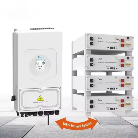 Customized Deye 5kW 6KW Single Phase Hybrid Energy Inverter 10kWh 20kWh Lithium Battery All in One S