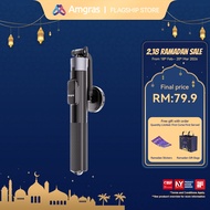 Amgras Tripod X03 Magnetic Selfie Stick Clip-on 2-in-1 Extendable Tripod 1800mm Bluetooth Remote Con