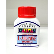21st Century L-Arginine 1000mg 30's