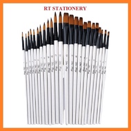 Art Paint Flat Brush / Watercolor / Oil Painting Kit / Acrylic No.820 1-12