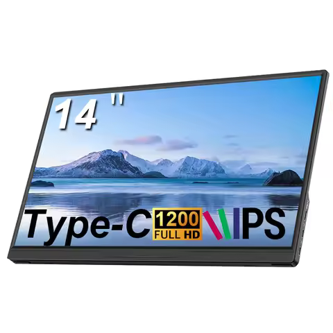 LANLIPU 14/15.6/16inch Portable Monitor 1920*1200 Gaming Laptop Display with Type C Mini HDMI For PS