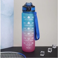 900ML WATER BOTTLE WITH STRAW PLASTIC BOTTLE WATER TRAVEL BOTTLE