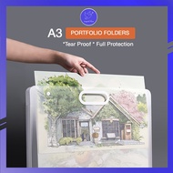 Tropical Blue High Quality Artist Portfolio Bag 8K Folio Fit A3 Size Art Collection Artist Supplies 