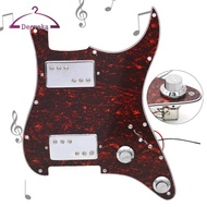 [deevoka] Professional HH Guitar Pickguard Prewired Loaded 3 Ply PVC Scratch Plate Assembly for Elec