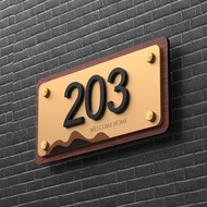 Stainless Steel 304 Modern (Fully Customized) House Number Plate Signage B33  Mlb (Fully Customized)