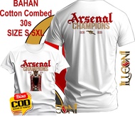 BIG SIZE (S-5XL) KAOS ARSENAL CHAMPIONS PREMIER LEAGUE KAOS ARSENAL JUARA/ KAOS ARSENAL VICTORIA COR