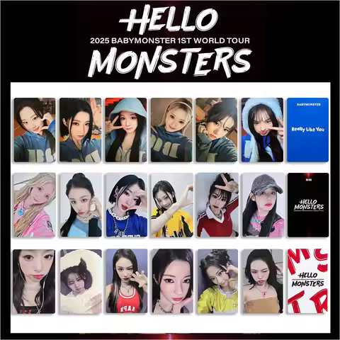7/21Pcs/Set Kpop Babymonster HELLO MONSTERS Photocards Ahyeon Asa Chiquita Rora Birth Calendar Selfi