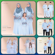 SAND BLUE Baju Raya Sedondon Baju Sedondon Ibu dan Anak Baju Kurung Sedondon Raya Plus Size Muslim Fashion