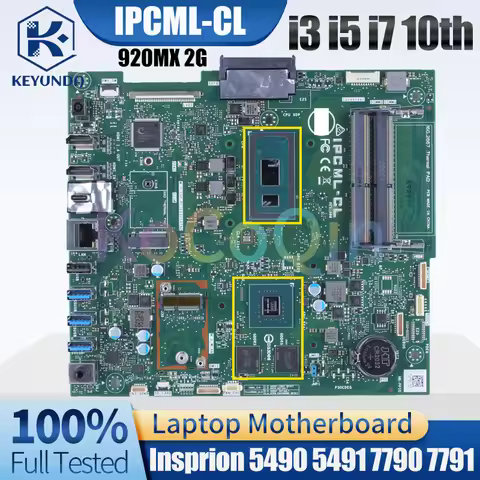 For DELL AIO Inspiron 5490 5491 7790 7791 Mainboard IPCML-CL I3 I5 I7 10th Gen 920MX 2G 0Y4DXR 0Y99V