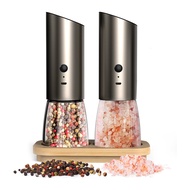 Electric Salt and Pepper Grinder Set Adjustable Coarseness Pepper Grinder Set Automatic Salt and Pep