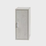 JP Kagu 現代簡約單門雙層櫃-深39cm(收納櫃/書櫃/門櫃) 雲灰白