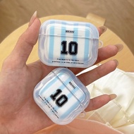 For Airpods 4 anc/Pro 2/Pro 3 case cover Messi 10 shirt Jersey