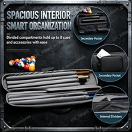 Billiard Cue Bag Leather Film Portable 1/2 Billiard Cue 8 Holes Storage Fitness Sports Bag Portable 