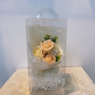 ROSES IN BOX / SOAP ROSES IN BOX / ARITIFICIAL ROSES IN BOX (3 ROSES IN BOX)