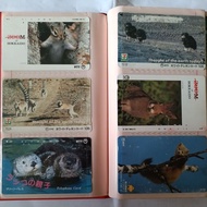Japan public phone variety used old phone card animals