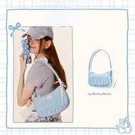 VANWALK ลูกไม้ Butterfly Knot Cloud Bag ผู้หญิง Ins Baguette Bag กระเป๋าสะพายไหล่ วัสดุไนลอน นุ่ม รู