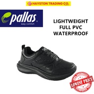 PALLAS JAZZ Kasut Sekolah Hitam Sekolah Rendah FULL PVC WATERPROOF LIGHT WEIGHT KASUT SEKOLAH HITAM 