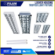 ◱ ☎ ✉ T8 Louver Housing High Quality with or without LED Tube Light / Recessed & Mounted