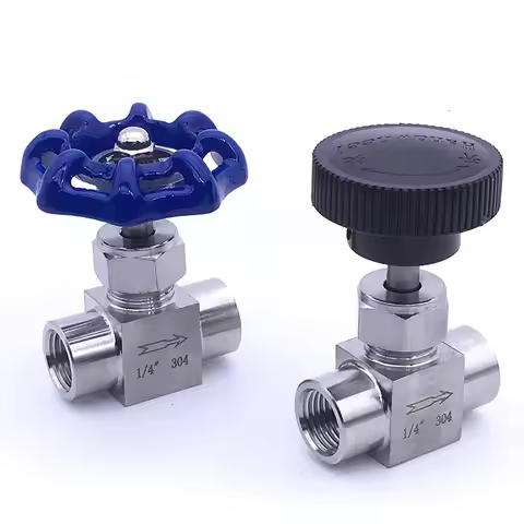 Adjustable needle valve stainless steel SS304 Flow trimming needle valve 1/8" 1/4" 3/8" 1/2" Interna