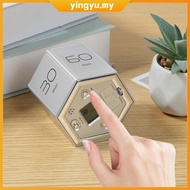 Timer 1/5/10/25/30/60min and Custom Countdown Flip Focus Timer Hexagon Rotation Timer Magnetic Desk 