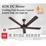 🌟(NEW MODEL) Kipas KDK (140cm/56") Kipas DC Motor 5 Blades Remote Control Ceiling Fan (K14YZ-GY / K1