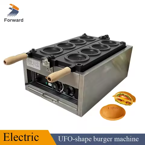4pcs Burger Press Maker Electric UFO-shape Hamburger Machine Italy Gelato Panini Sandwish Press Gril