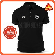 VW Golf R Volkswagen Embroidery T-shirt Shirts Cotton Racing Motorsport Casual Polo T Shirt Unisex Baju Pakaian Sale